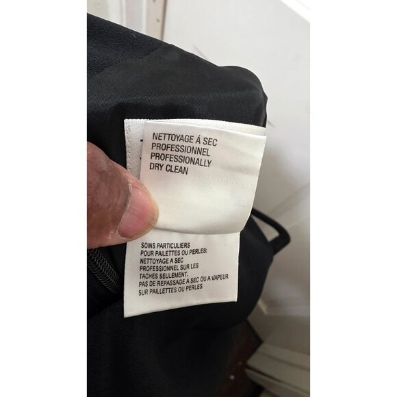 Daymor Petite Black Sleeveless Whimsy goth  Formal Gown Mother of Bride Beaded T - Picture 7 of 7